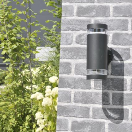 Вуличний настінний світильник RINO 2xGU10/12W/230V IP54 чорний