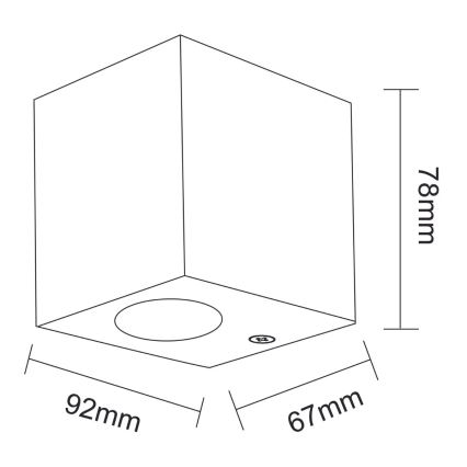 Вуличний настінний точковий світильник BOSTON 1xGU10/10W/230V IP44