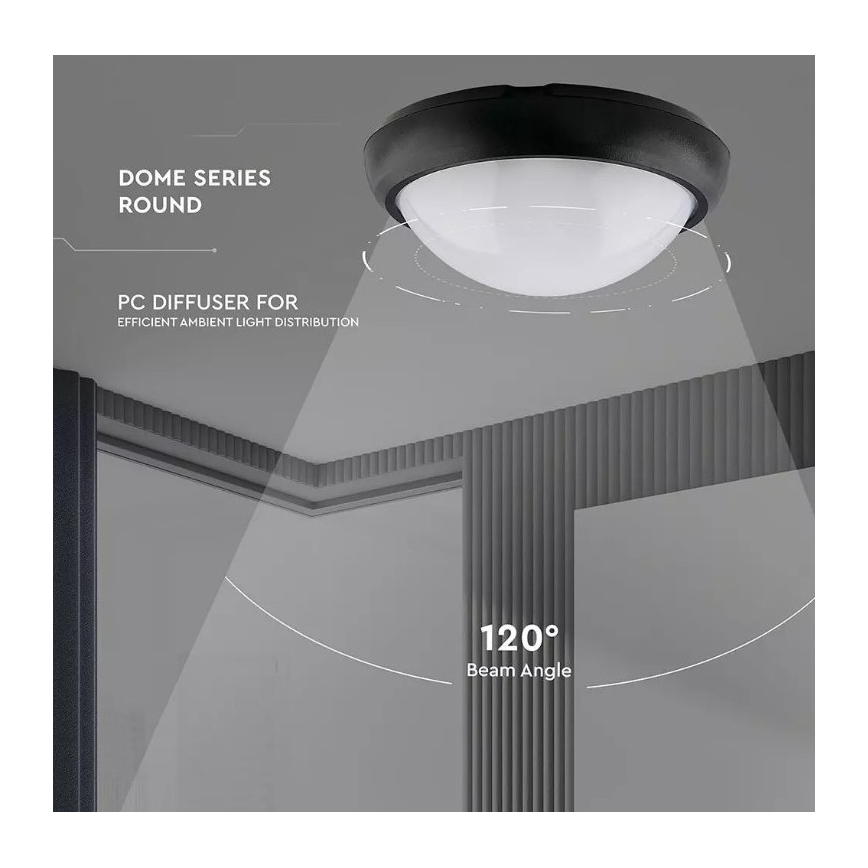 Вуличний стельовий LED світильник LED/12W/230V IP54