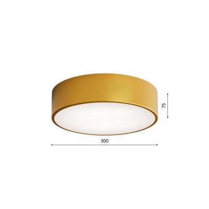 Вуличний стельовий світильник з датчиком CLEO 2xE27/24W/230V діаметр 30 см золотий IP54