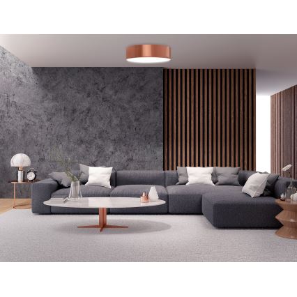 Вуличний стельовий світильник з датчиком CLEO 3xE27/24W/230V діаметр 40 см мідний IP54