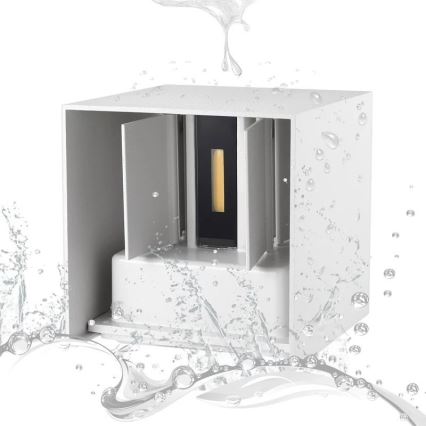 Вуличний світлодіодний настінний світильник 2xLED/3W/230V IP54 білий