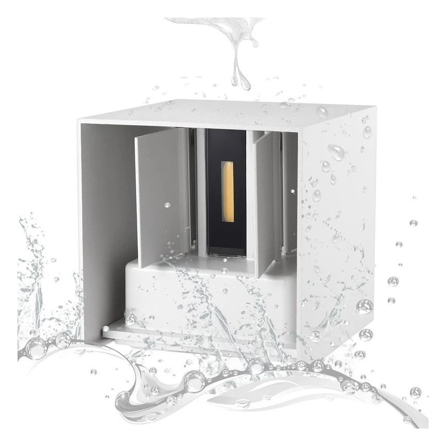 Вуличний світлодіодний настінний світильник 2xLED/3W/230V IP54 білий