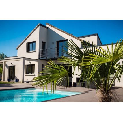 Вуличний світлодіодний настінний світильник 2xLED/3W/230V IP54 чорний