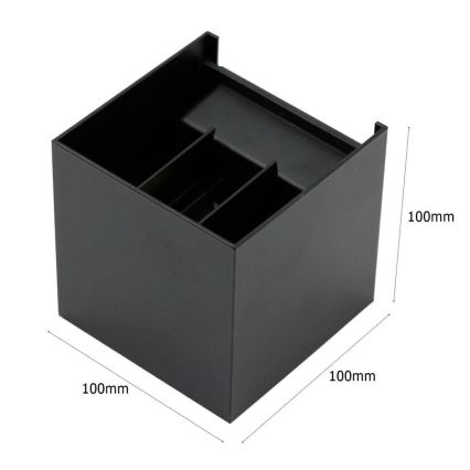 Вуличний світлодіодний настінний світильник 2xLED/3W/230V IP54 чорний