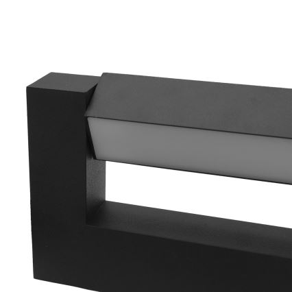 LED Гнучкий вуличний настінний світильник 2xLED/4W/230V IP54 30 см чорний