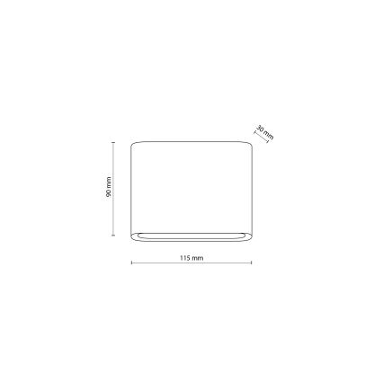 Вуличний світлодіодний настінний світильник ARWENA 2xLED/3W/230V IP54 чорний
