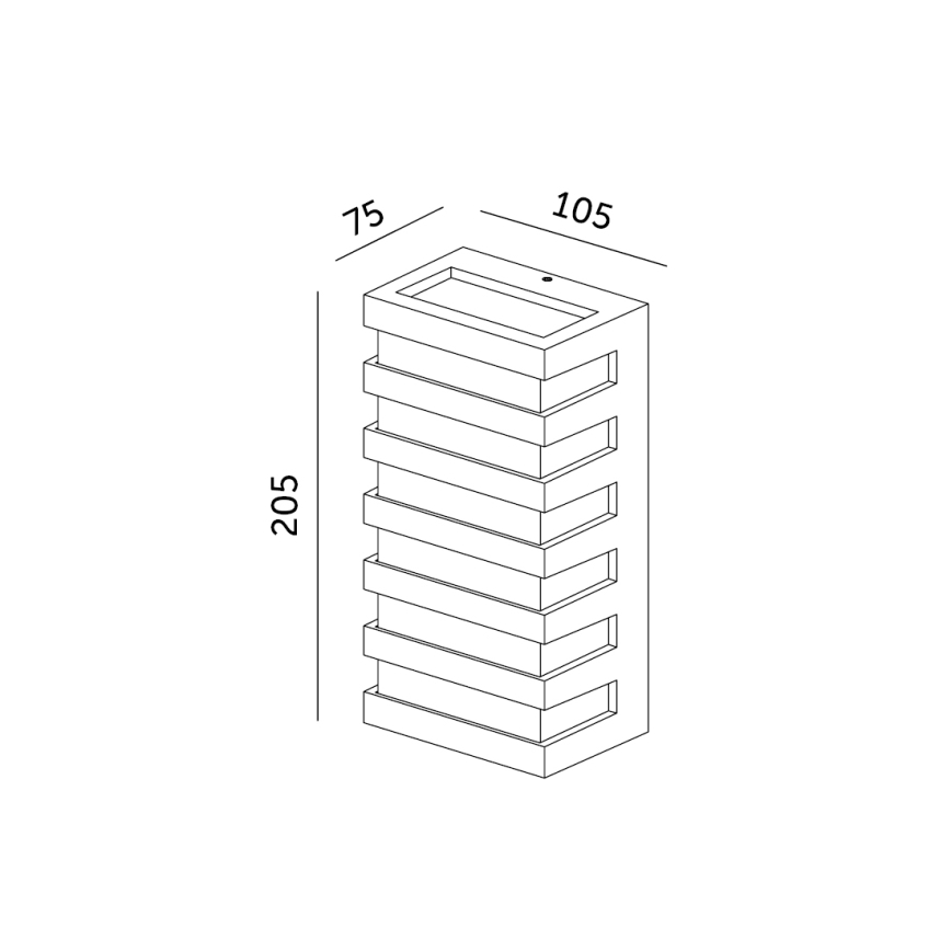 Вуличний світлодіодний настінний світильник ENTERA P LED/10W/230V 4000K IP54