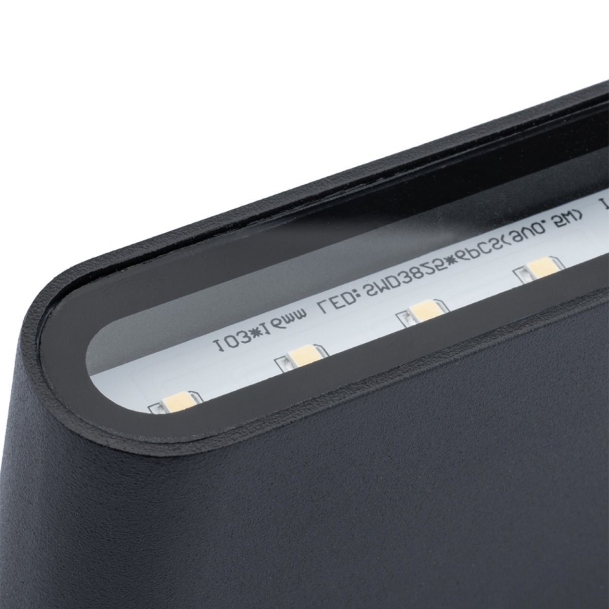 Вуличний світлодіодний настінний світильник FLOW 2xLED/3W/230V IP54 чорна