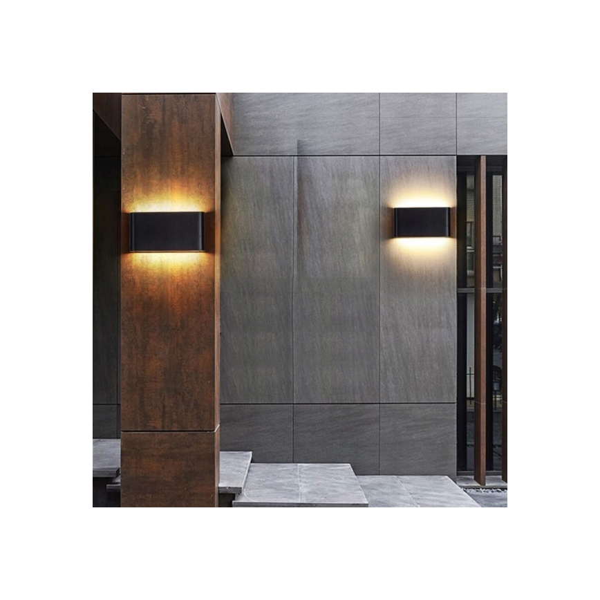 Вуличний світлодіодний настінний світильник FLOW 2xLED/6W/230V IP54 3000K антрацит