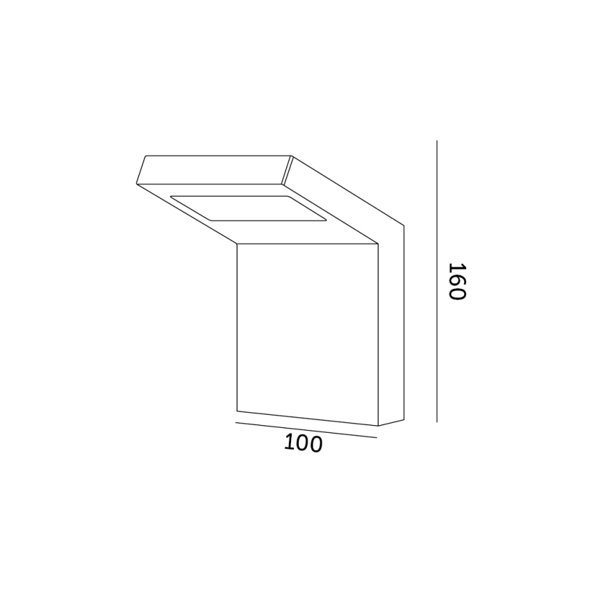 Вуличний світлодіодний настінний світильник INDUO K LED/10W/230V 4000K IP54