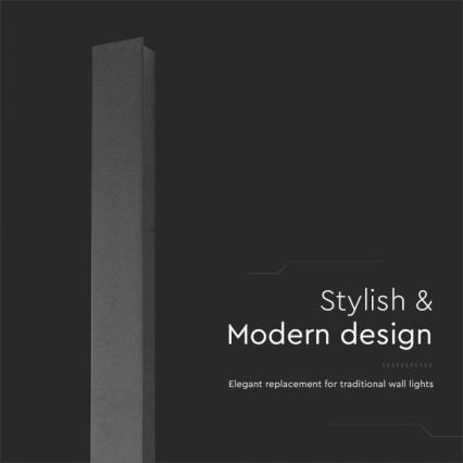 Вуличний світлодіодний настінний світильник LED/10W/230V 3000K IP65 чорний