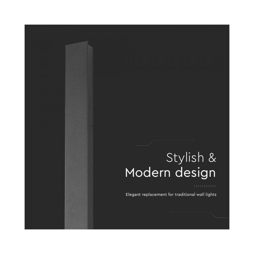 Вуличний світлодіодний настінний світильник LED/10W/230V 4000K IP65 антрацит