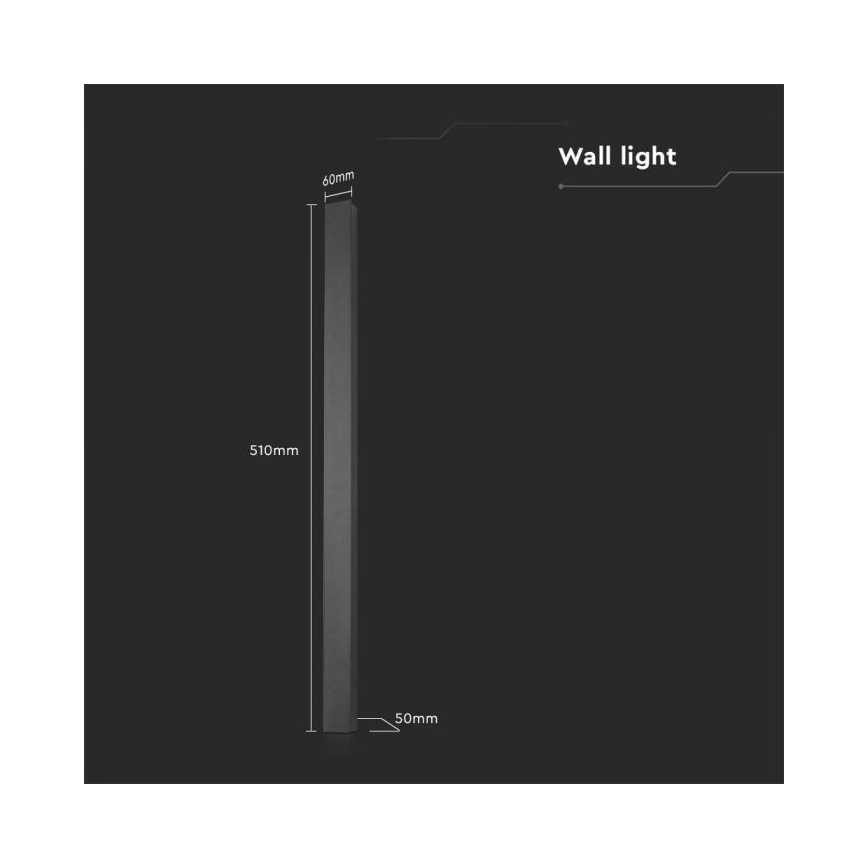 Вуличний світлодіодний настінний світильник LED/10W/230V 4000K IP65 чорний