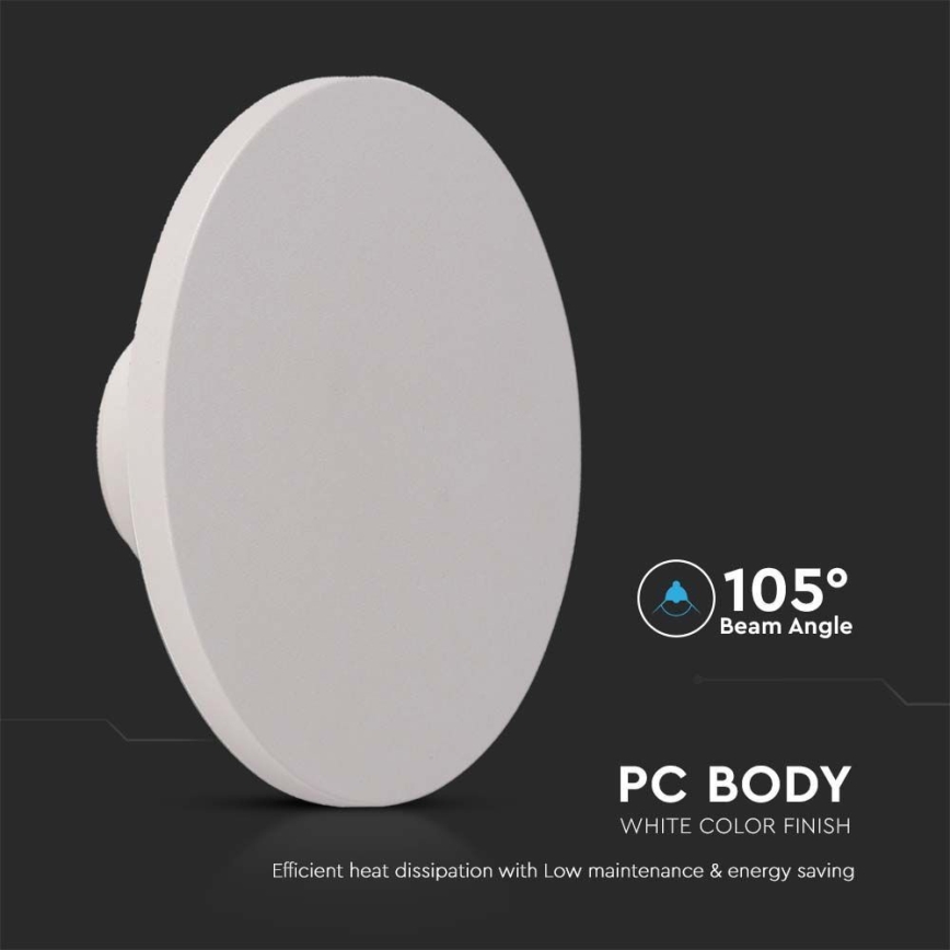Вуличний світлодіодний настінний світильник LED/12W/230V 3000K IP65 білий
