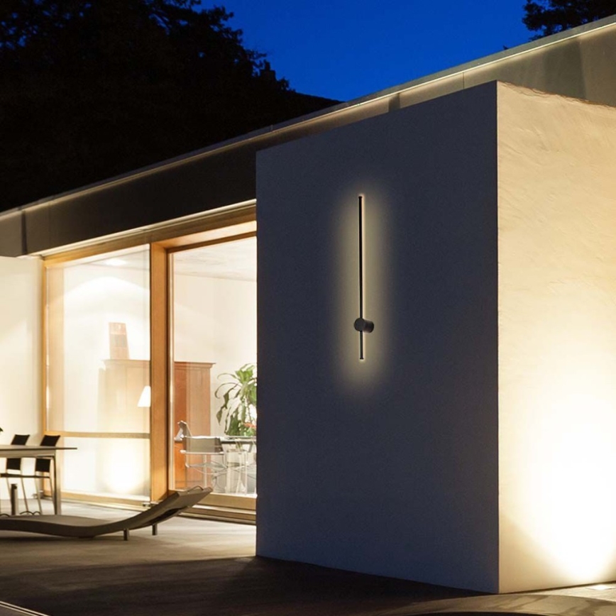 Вуличний світлодіодний настінний світильник LED/12W/230V 3000K IP65 чорний