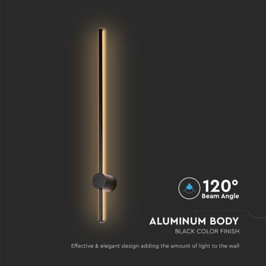 Вуличний світлодіодний настінний світильник LED/12W/230V 3000K IP65 чорний