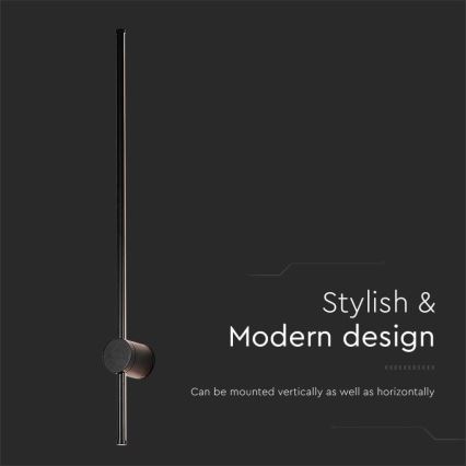 Вуличний світлодіодний настінний світильник LED/12W/230V 3000K IP65 чорний