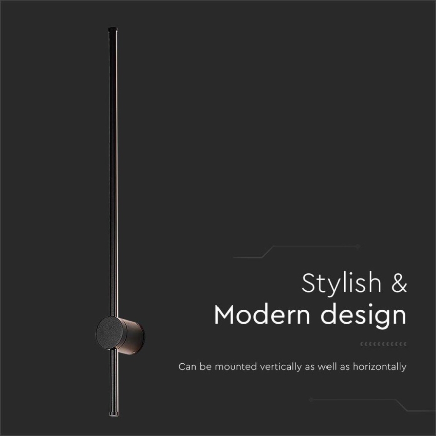 Вуличний світлодіодний настінний світильник LED/12W/230V 3000K IP65 чорний