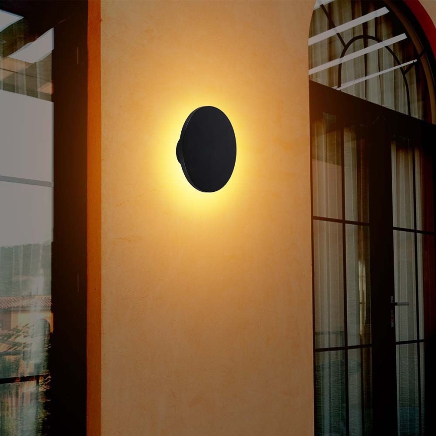 Вуличний світлодіодний настінний світильник LED/12W/230V 4000K IP65 чорний