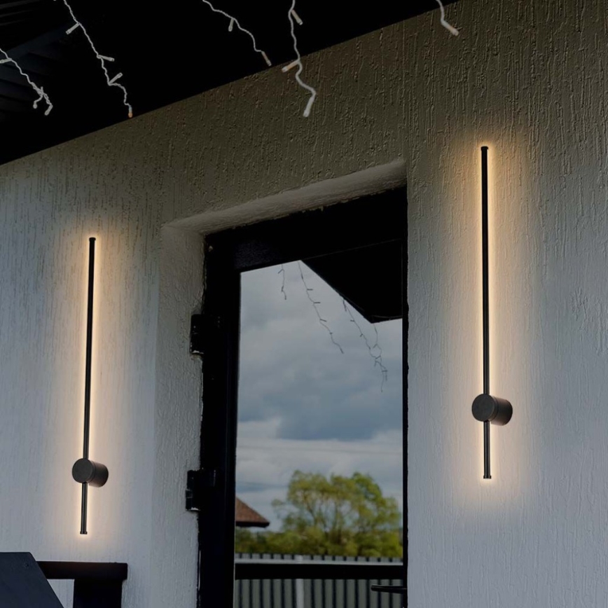 Вуличний світлодіодний настінний світильник LED/12W/230V 4000K IP65 чорний