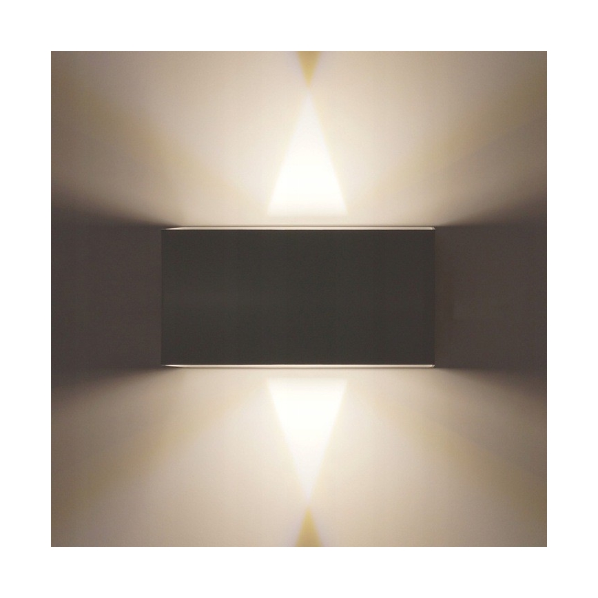 Вуличний світлодіодний настінний світильник LED/12W/230V IP54 чорний