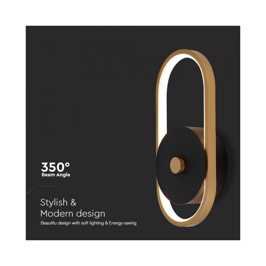 Вуличний світлодіодний настінний світильник LED/15W/230V IP54 4000K латунь