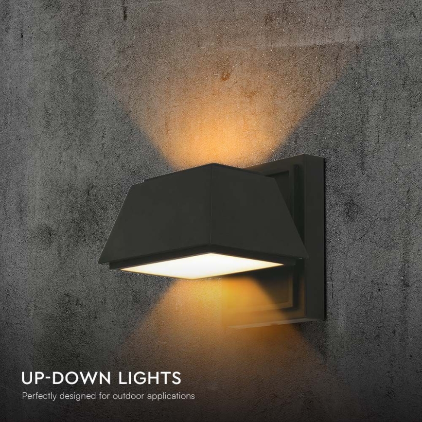 Вуличний світлодіодний настінний світильник LED/15W/230V IP65 3000K чорний