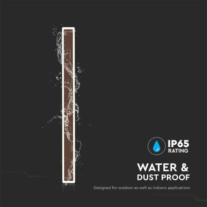 Вуличний світлодіодний настінний світильник LED/17W/230V 3000K IP65 коричневий