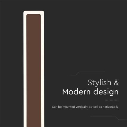 Вуличний світлодіодний настінний світильник LED/17W/230V 3000K IP65 коричневий