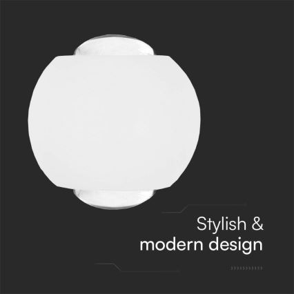 Вуличний світлодіодний настінний світильник LED/2W/230V 3000K IP54 білий