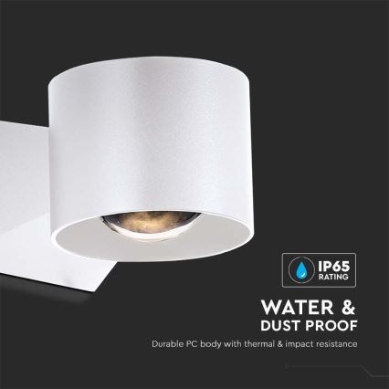 Вуличний світлодіодний настінний світильник LED/5W/230V 4000K IP65 білий