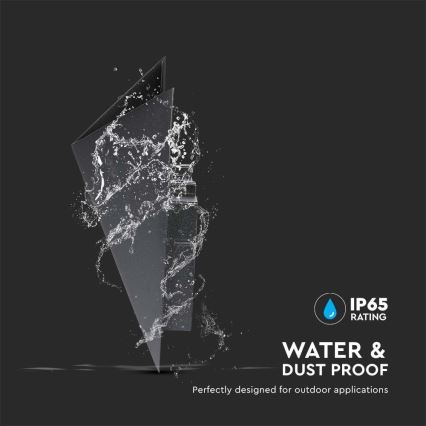 Вуличний світлодіодний настінний світильник LED/5W/230V 4000K IP65 чорний