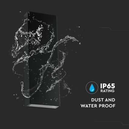 Вуличний світлодіодний настінний світильник LED/8W/230V 4000K IP65 чорний