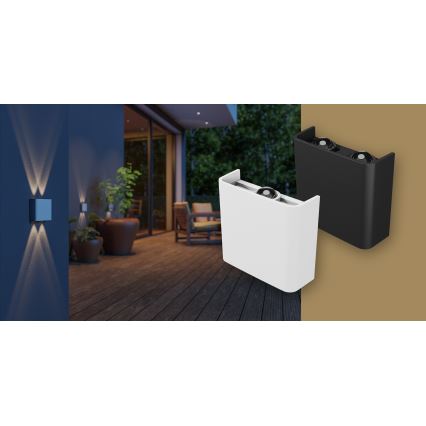 Вуличний світлодіодний настінний світильник LUNARIX LED/2W/230V 3000-6000K CRI 90 IP54 білий