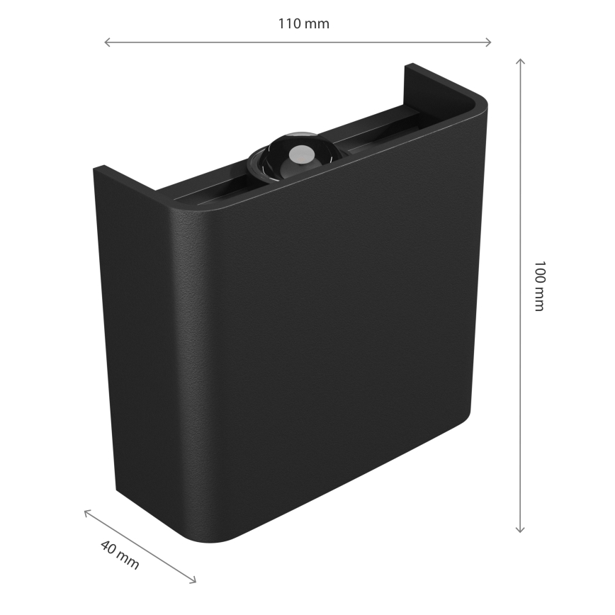 Вуличний світлодіодний настінний світильник LUNARIX LED/2W/230V 3000-6000K CRI 90 IP54 чорний