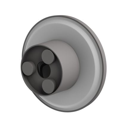 Вуличний світлодіодний настінний світильник PIATTA LED/9W/230V 3000/4000/6000K діаметр 12 см IP44 сірий