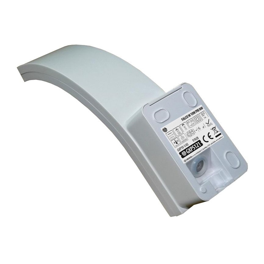 Вуличний світлодіодний настінний світильник з датчиком LED/10W/230V IP54