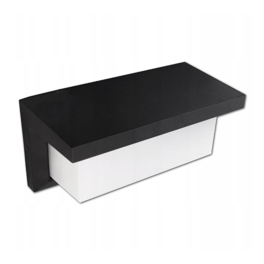 Вуличний світлодіодний настінний світильник з датчиком LED/12W/230V IP54 чорний