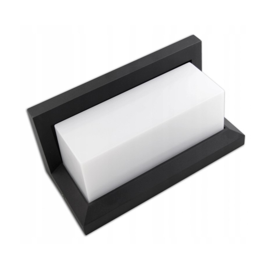 Вуличний світлодіодний настінний світильник з датчиком LED/12W/230V IP54 чорний