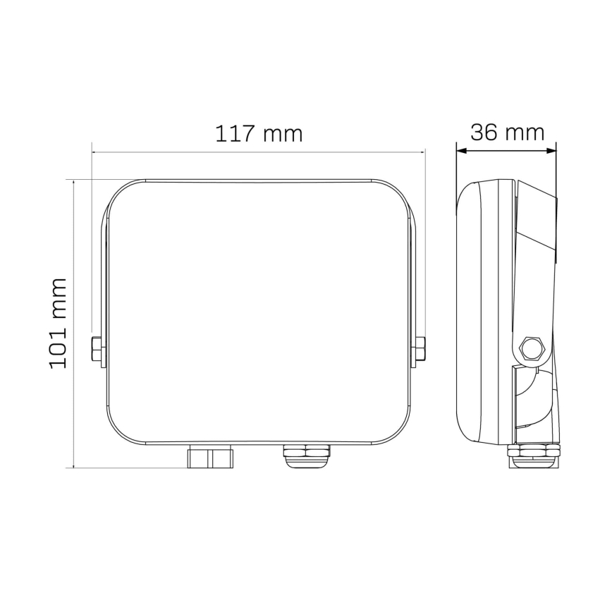 Вуличний світлодіодний прожектор MILKY LED/20W/230V 4000K IP65 чорний