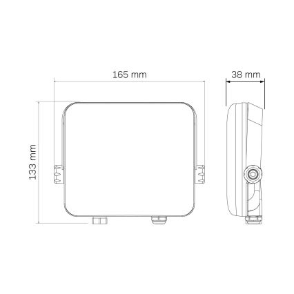 Вуличний світлодіодний прожектор MILKY LED/30W/230V 4000K IP65 чорний