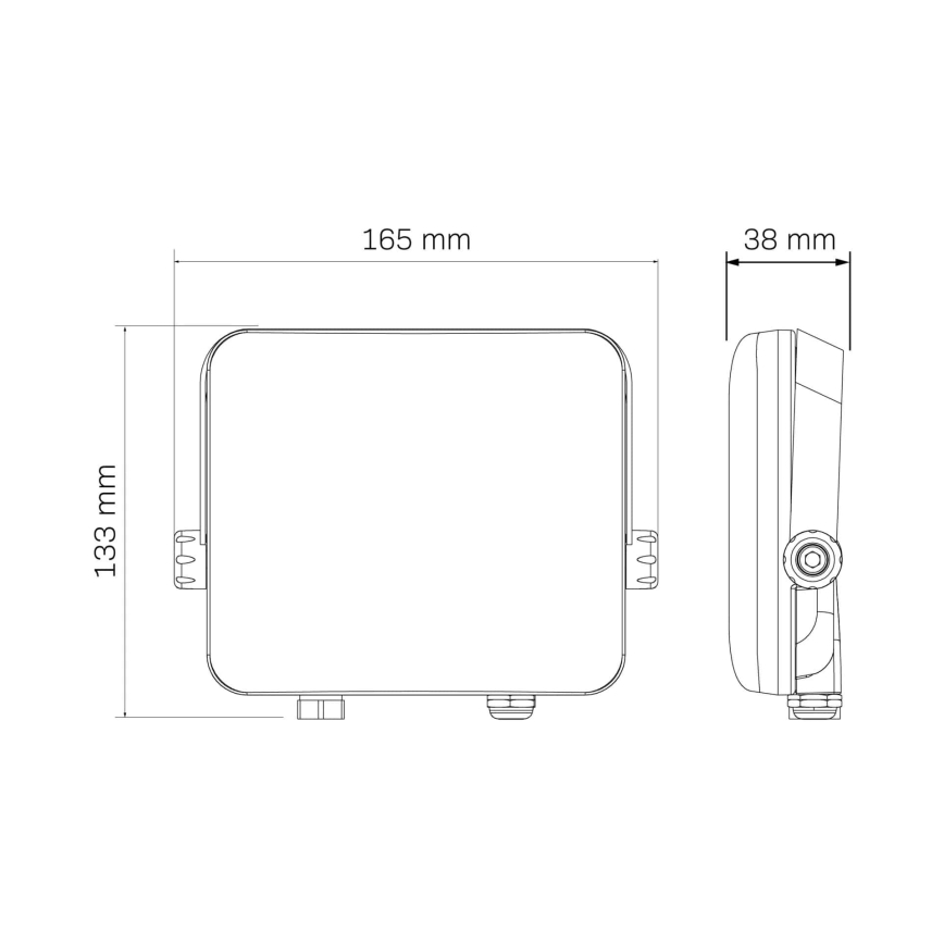 Вуличний світлодіодний прожектор MILKY LED/30W/230V 4000K IP65 чорний