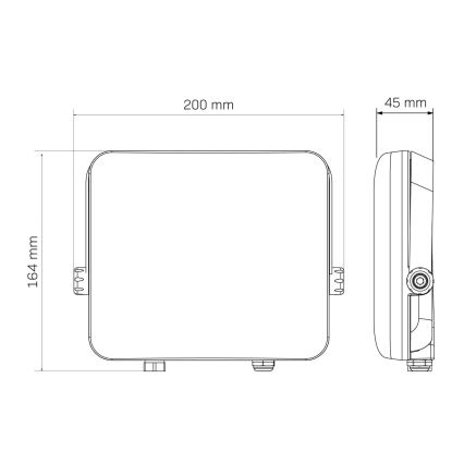 Вуличний світлодіодний прожектор MILKY LED/50W/230V 4000K IP65 чорний