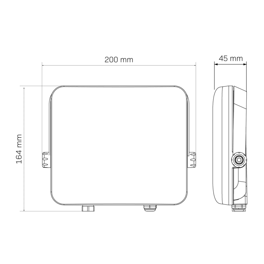 Вуличний світлодіодний прожектор MILKY LED/50W/230V 4000K IP65 чорний