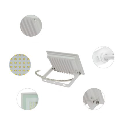 Вуличний світлодіодний прожектор NOCTIS LUX 3 LED/30W/230V 3000K IP65 білий