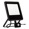 Вуличний світлодіодний прожектор з датчиком LED/30W/230V 4000K IP65 чорний