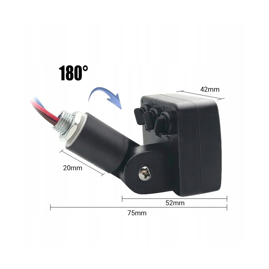 Вуличний світлодіодний прожектор з датчиком LED/50W/230V 4000K IP65 чорний