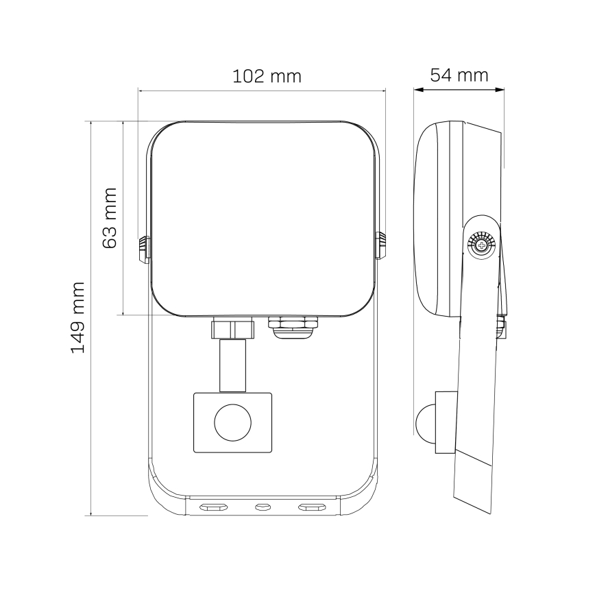 Вуличний світлодіодний прожектор з датчиком MILKY LED/10W/230V 4000K IP65