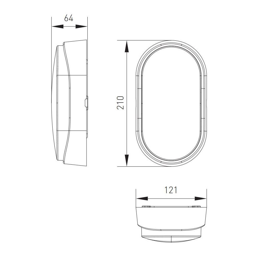 Вуличний світлодіодний стельовий світильник LED/12W/230V 3000/4000/6500K IP65 білий